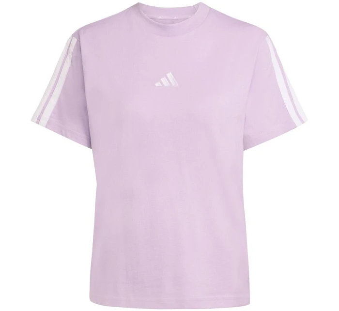 Dámské bavlněné tričko Essentials 3Stripes světle fialové model 21396465 - ADIDAS