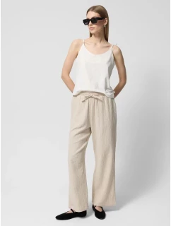 Dámské bavlněné mušelínové kalhoty Outhorn OTHWSS24TTROF1017-83S