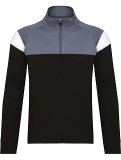 Kariban ProAct PA 388 Dětská tréninková mikina s 1/4 zipem 20.P388 black/sporty grey