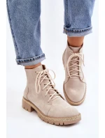 Flat Boots Lewski Shoes model 21607535 Světle béžová - Boto