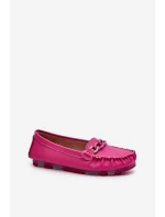 Semišové pohodlné mokasíny Fuchsia model 21655739 - S.Barski