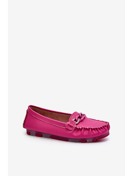 Semišové pohodlné mokasíny Fuchsia model 21655739 - S.Barski Semišové pohodlné mokasíny Fuchsia model 21655739 - S.Barski