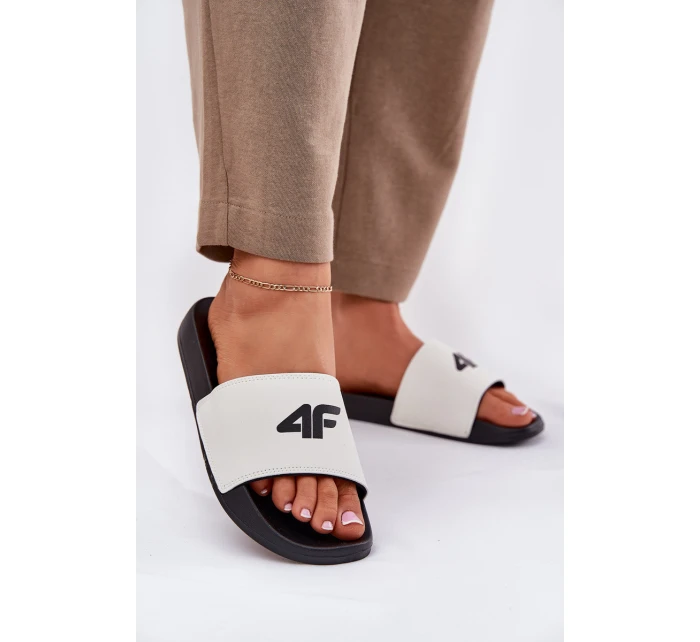 Dámské pantofle model 21695515 Bílé - 4F