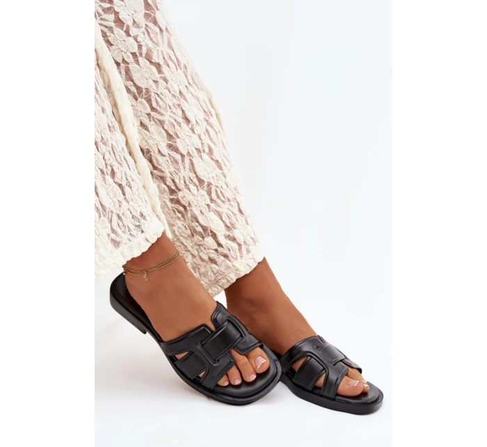 Dámské nazouváky na nízkém podpatku černé model 21900494 - Boto