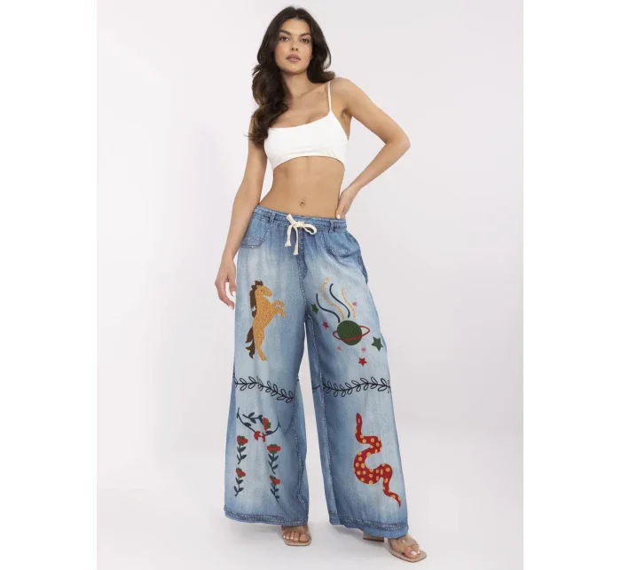 Kalhoty DHJ SP modrá model 21003930 - FPrice Kalhoty DHJ SP modrá model 21003930 - FPrice