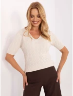 Sweter PM SW B model 21305668 jasny beżowy - FPrice Sweter PM SW B model 21305668 jasny beżowy - FPrice