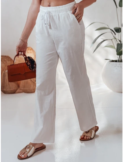 Dámské ležérní kalhoty s širokými nohavicemi BOHO DAY white FashionStreet UY2652