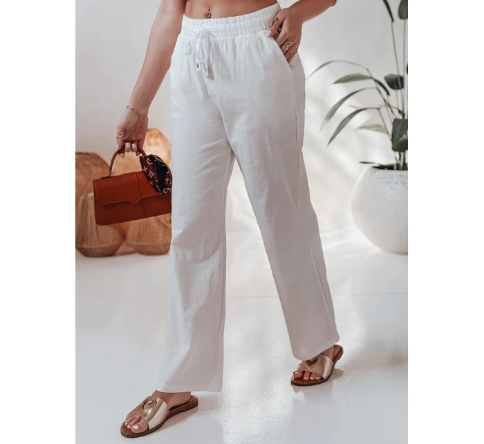 Dámské ležérní kalhoty s širokými nohavicemi BOHO DAY white FashionStreet UY2652
