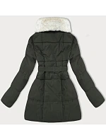 Kurtka damska ze stójką futerkiem army model 21247721 - J.STYLE Kurtka damska ze stójką futerkiem army model 21247721 - J.STYLE