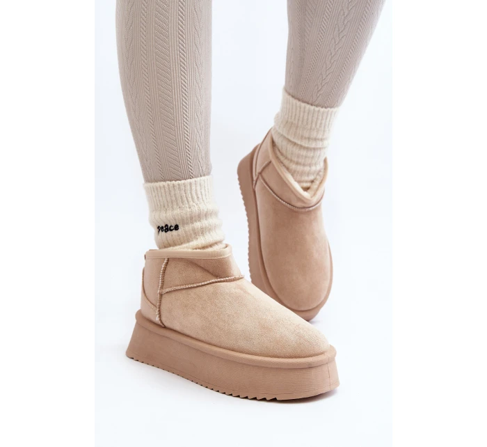 Dámské Sněhule Na Podrážce Beige model 21645981 - Boto Dámské Sněhule Na Podrážce Beige model 21645981 - Boto