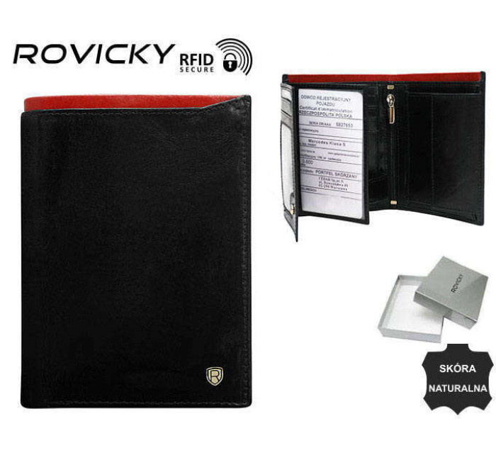 Pánské peněženky Pánská kožená peněženka N4 RVT 6870 Black