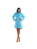 Dámský župan s kapucí na zip 3/4 Siena model 19358927 Světle modrá - Vestis Dámský župan s kapucí na zip 3/4 Siena model 19358927 Světle modrá - Vestis