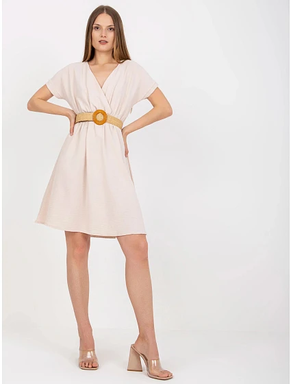 Dámské šaty CA SK model 21122199 Světle béžová - Rue Paris