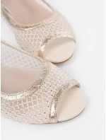 Klasické dámské sandály zlaté Obcas Klasické dámské sandály zlaté Obcas