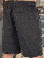 Pánské tmavě šedé teplákové kraťasy FashionStreet SX2475