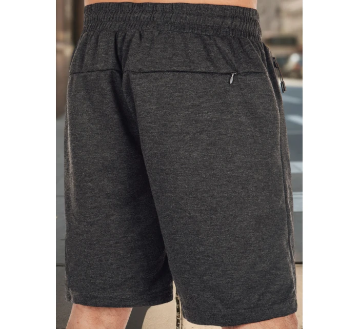 Pánské tmavě šedé teplákové kraťasy FashionStreet SX2475
