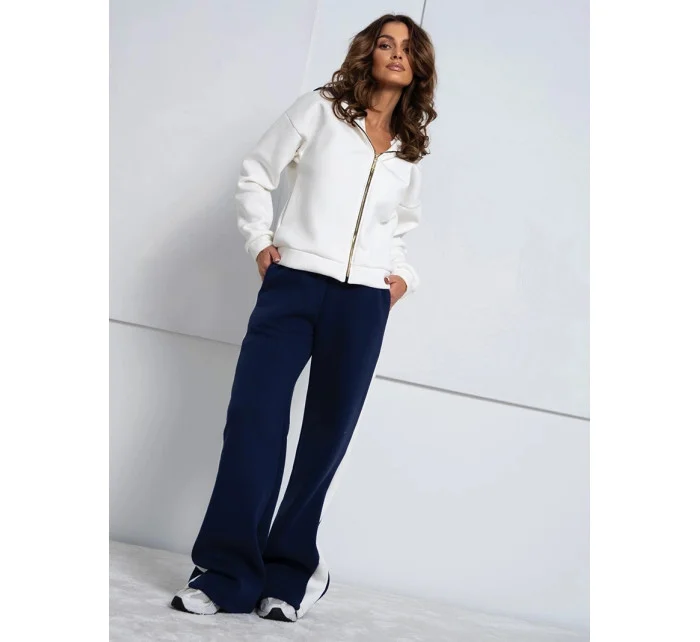 modrý hrubší dámský bavlněný komplet s rozepínací mikinou model 20905694 - Moon