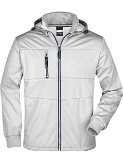 Daiber JN 1078 Pánská 3-vrstvá softshellová bunda "Maritim" 02.1078 white/white/navy