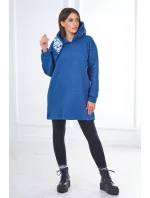 Zateplená mikina s kapucí z džínoviny