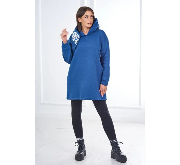 Zateplená mikina s kapucí z džínoviny