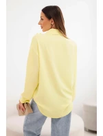 Dámská viskózová košile s dlouhým rukávem a volány žlutá Dámská viskózová košile s dlouhým rukávem a volány žlutá