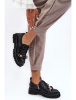 Dámské kožené polobotky D&A MR870-80 Černé