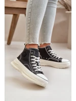 Zateplené Dámské Tenisky Na Platformě Eko Kůže Big Star OO274068 Růžové Zateplené Dámské Tenisky Na Platformě Eko Kůže Big Star OO274068 Růžové