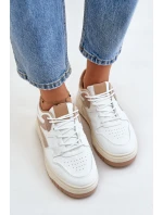 Dámské kožené sportovní boty na masivní platformě béžové model 21671302 - Boto Dámské kožené sportovní boty na masivní platformě béžové model 21671302 - Boto