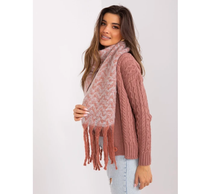 Szalik AT SZ model 20742433 ciemny pomarańczowy - FPrice Szalik AT SZ model 20742433 ciemny pomarańczowy - FPrice