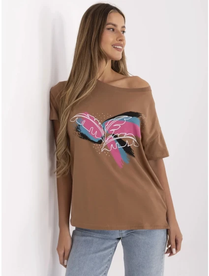 T shirt CLM TS model 21121829 jasny brązowy - FPrice