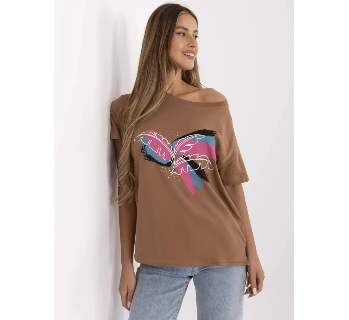 Tričko CLM TS 1019.79 světle hnědé