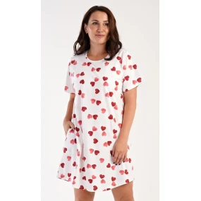 Dámské domácí šaty s krátkým rukávem Valentýna Dámské domácí šaty s krátkým rukávem Valentýna