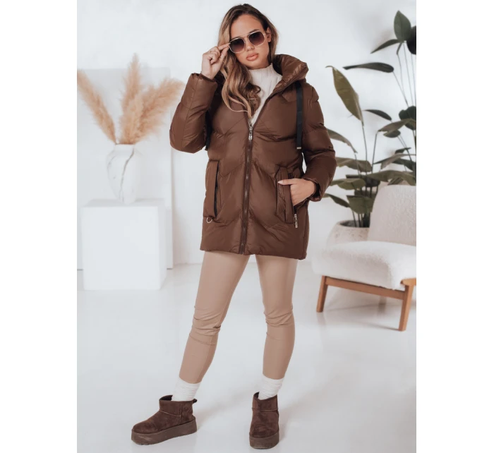 Dámská zimní bunda SALVONA hnědá prošívaná FashionStreet TY4998