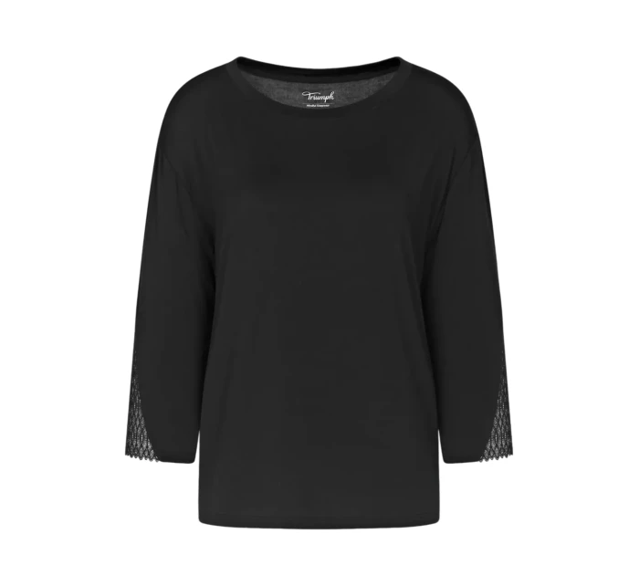 Dámský pyžamový top Aura Spotlight Top - BLACK - černý 0004 - TRIUMPH