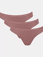 Dámské kalhotky GO Daily Cotton Mini 3P - BROWN - hnědé 1141 - SLOGGI