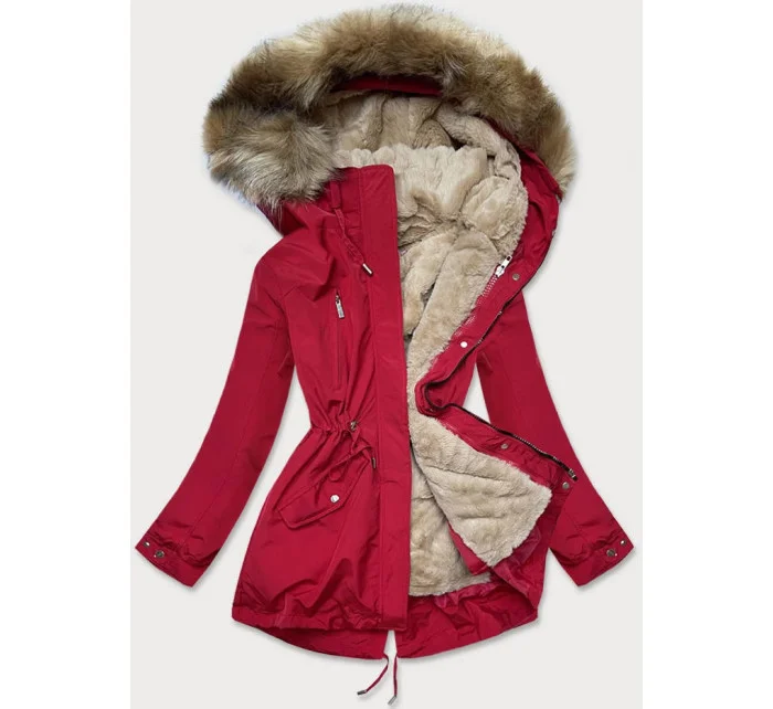 DAMSKA KURTKA ZIMOWA NA MISIU BEŻ model 21242902 - MHM DAMSKA KURTKA ZIMOWA NA MISIU BEŻ model 21242902 - MHM