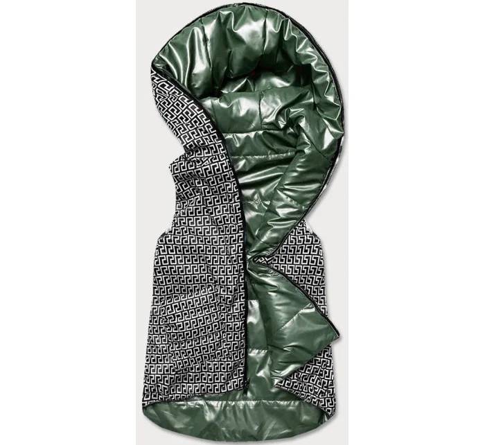 Zelená dámská rozšířená oboustranná vesta (B8005-10) Zelená dámská rozšířená oboustranná vesta (B8005-10)