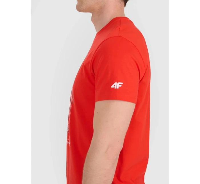 Pánské volejbalové tričko s potiskem 4F 4FRAW25TTSHM3236-62S pánské Pánské volejbalové tričko s potiskem 4F 4FRAW25TTSHM3236-62S pánské