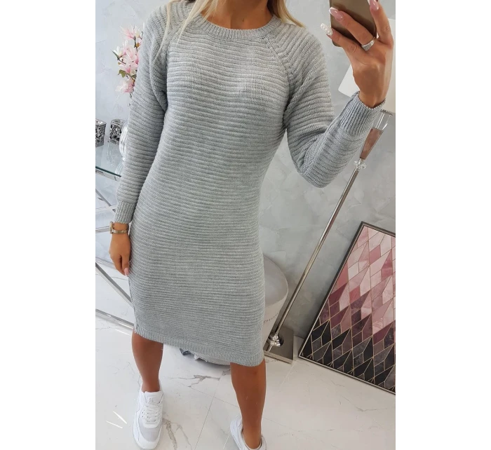 Svetr Pruhované šaty šedé