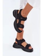 Dámské Sandály Se Zlatými Černé model 21701759 - EVENTO