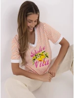 Bluzka MI BZ pomarańczowy model 21121788 - FPrice Bluzka MI BZ pomarańczowy model 21121788 - FPrice