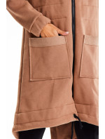 Mikina s kapucí na zip model 19317725 Beige - Infinite You