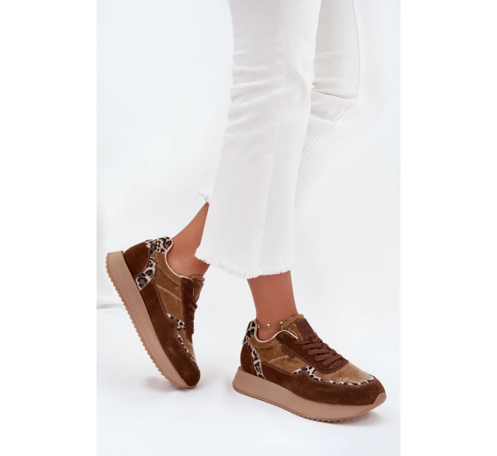 Dámské semišové tenisky Big Star HI-POLY SYSTEM – hnědá panterka Dámské semišové tenisky Big Star HI-POLY SYSTEM – hnědá panterka