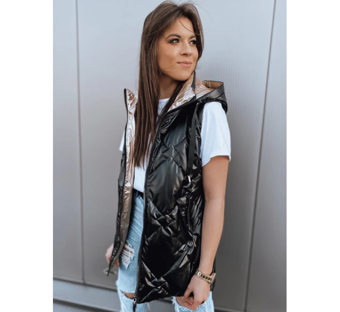 Dámská prošívaná vesta PAVON černá FashionStreet TY2592
