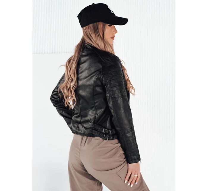 Dámská kožená bunda black Dstreet model 21974141 - FashionStreet
