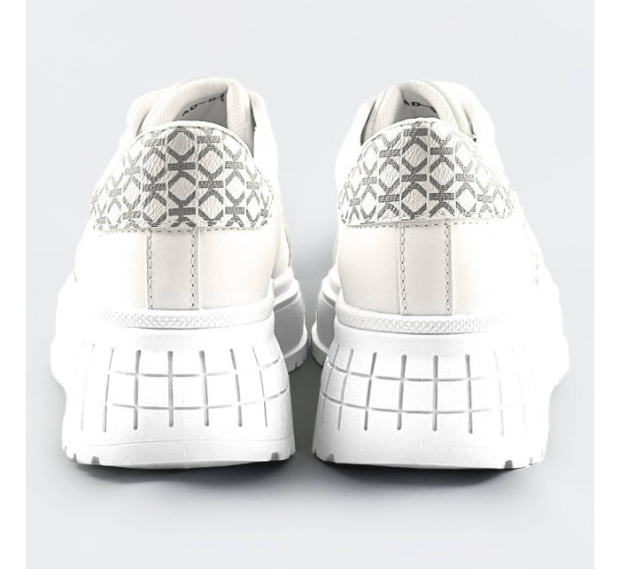 Bílé tenisky sneakers s vysokou podrážkou (AD-576)