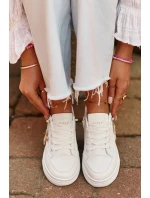 Tenisky Dámské Sportovní Na Platformě S Ozdobou Bílý VINCEZA 13613