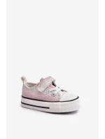 Dětské tenisky na suchý zip s flitry multikolor Caloma