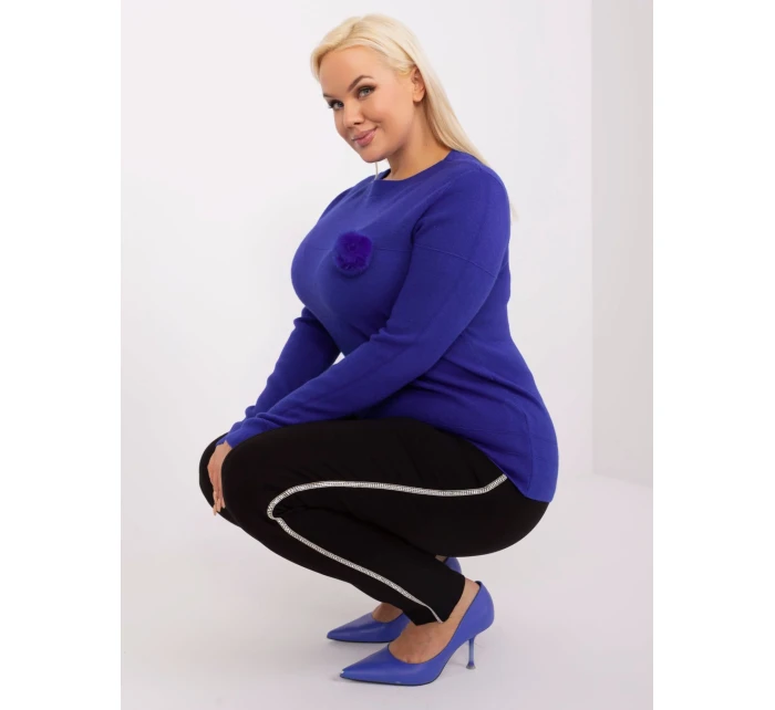 Sweter PM SW PM model 19319052 kobaltowy - FPrice Sweter PM SW PM model 19319052 kobaltowy - FPrice