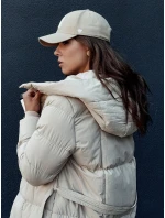 Dámský prošívaný kabát CLOUTIQUE beige FashionStreet TY4372